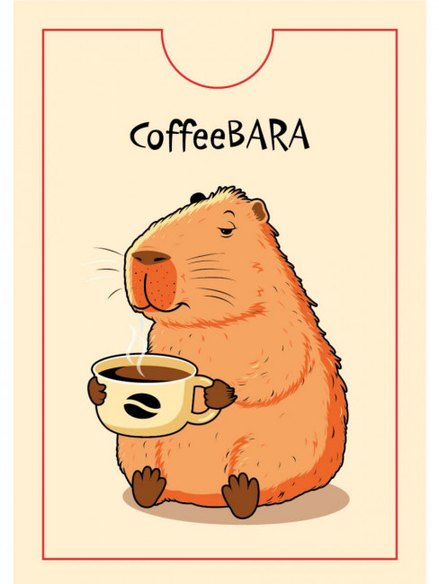 Обложка на пропуск/проездной "Капибара" ПВХ ОП-8081 (10)