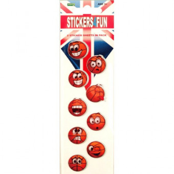 Набор бумажных наклеек 4,9 x 16см, "Basketball fan" для творчества,объемные с блеском, deVENTE/8002103