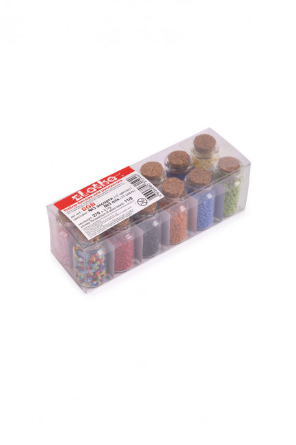 Набор бисера для рукоделия ассорти мат.крашенный с блеском, Zlatka/ SGB №3 Набор бисера для рукоделия ассорти мат.крашенный с блеском, Zlatka/ SGB №3