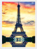 Алмазная мозаика 30*40 "Париж на закате", полная выкладка, MOZ010