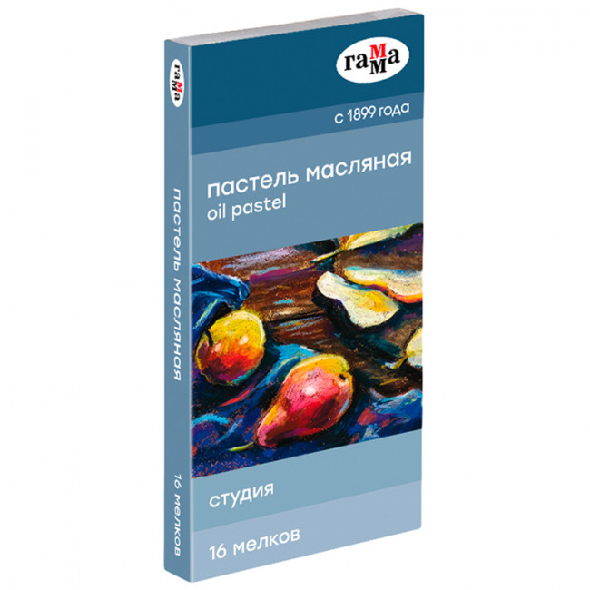 Пастель масляная Гамма "Студия", 16 цветов, картон. упак.