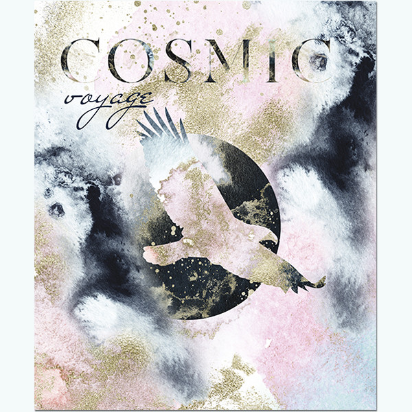 Тетрадь А5 48л клетка "Cosmic voyage" скрепка, УФ лак, Полином/3109 (40)