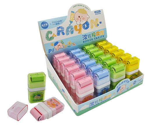 Ластик-роллер  TOCHAIN DA-98 "Crayon" 60*30*15мм прямоугольный, в цветном пластиковом чехле ассорти, в к/кор MY008 (24/720) Ластик-роллер  TOCHAIN DA-98 "Crayon" 60*30*15мм прямоугольный, в цветном пластиковом чехле ассорти, в к/кор MY008 (24/720)