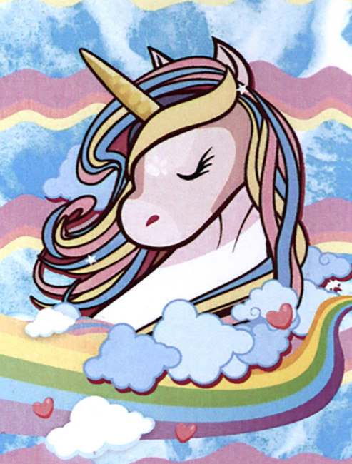 Алмазная мозаика 30*40 "Зефирные сны", полная выкладка, MOD010