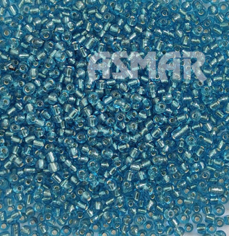 Бисер "ASMAR" размер №8, вес: 450 г, небесный, внутреннее серебрение