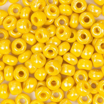 Бисер "ASMAR" размер №6, вес: 50 г, жёлтый хамелеон