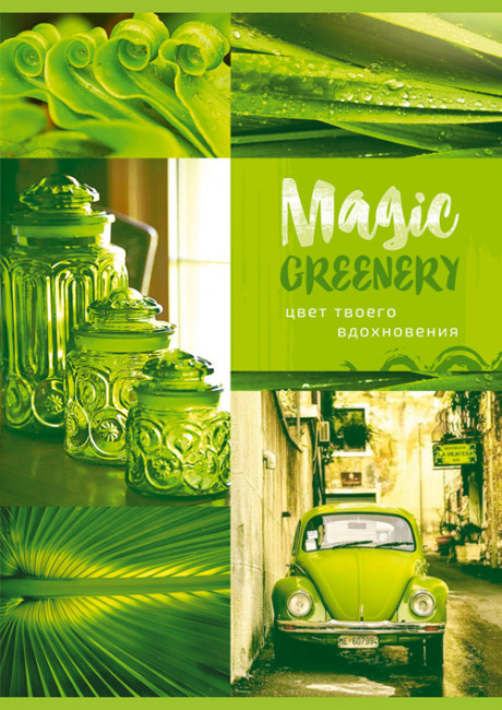 Тетрадь для записей 96л. А4 в клетку "Magic Green" выборочный лак(5/25) Тетрадь для записей 96л. А4 в клетку "Magic Green" выборочный лак(5/25)