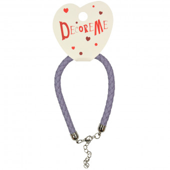 Шнурок d 5мм 21см из экокожи, плетеный с застежкой, BV/2-155/20 (10)