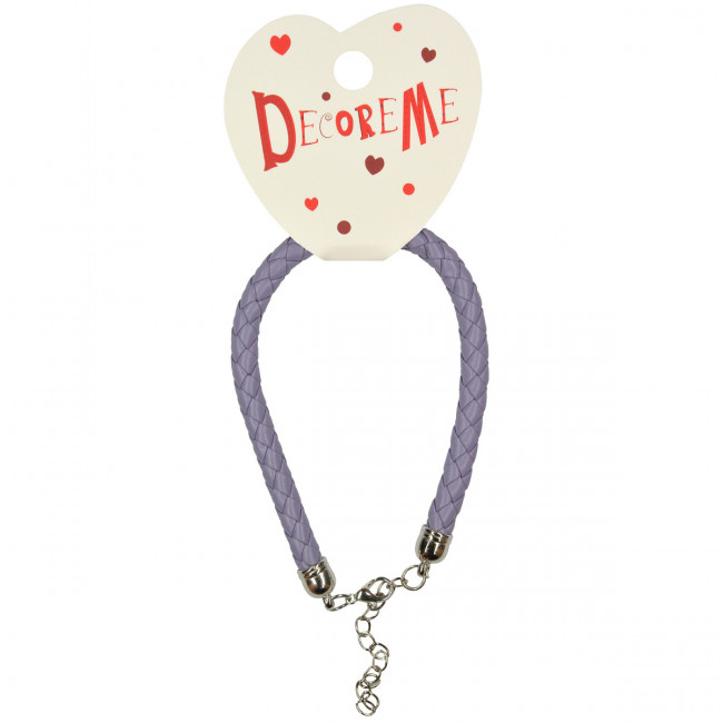 Шнурок d 5мм 21см из экокожи, плетеный с застежкой, BV/2-155/20 (10)