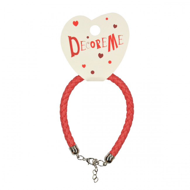 Шнурок d 5мм 21см из экокожи, плетеный с застежкой, BV/2-155/20 (10)