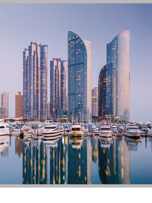 Тетрадь А4 80 клетка "Город у воды", скрепка, Remix/80-2329 (5/30)