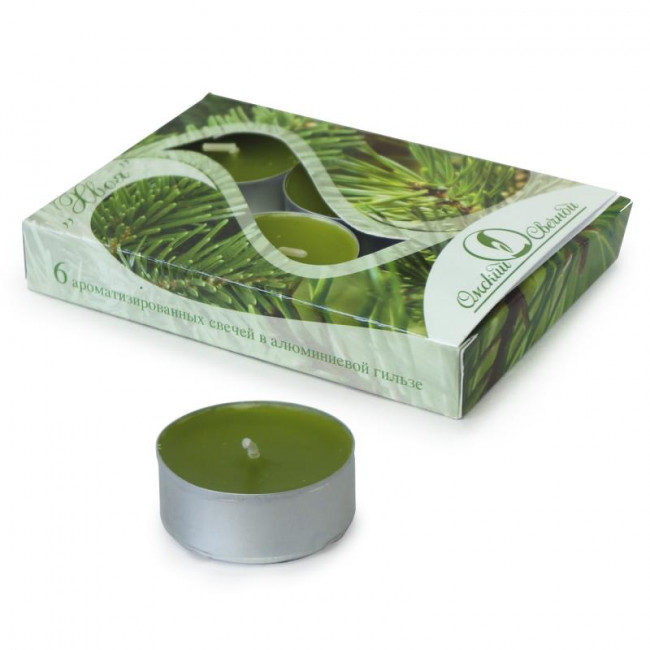 Свеча ароматическая в гильзе 12г, хвоя, Микрос/В001818 (6) Свеча ароматическая в гильзе 12г, хвоя, Микрос/В001818 (6)
