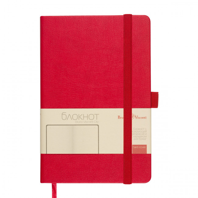 Бизнес - блокнот А5 80л линия "City", красный, BV/3-698/03 (20)