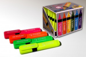 ТЕКСТОВЫДЕЛИТЕЛИ "ASMAR" 18-ЖЕЛ.6-ОРАН,6-РОЗ,6-ЗЕЛ (36)