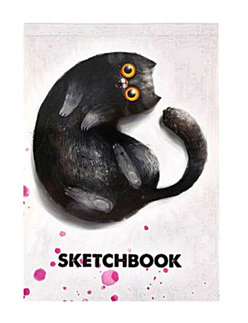 Скетчбук Черный кот А5, 48л, КБС С48-6935