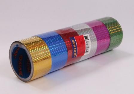 СКОТЧ ГОЛОГРАФИЧЕСКИЙ ДЕКОРАТИВНЫЙ . 48 ММ*20 М (6)