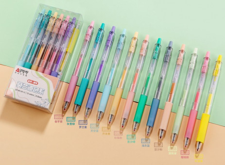 Набор гелевых ручек автомат. 12 цв., 96129 (1/16/144)