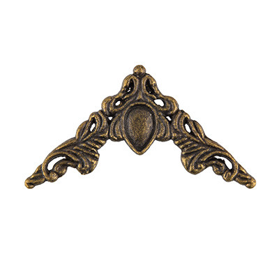 Фурнитура для шкатулок "накладка", 4 х4см, бронза, 4шт, Mr. Carving/MMG-003