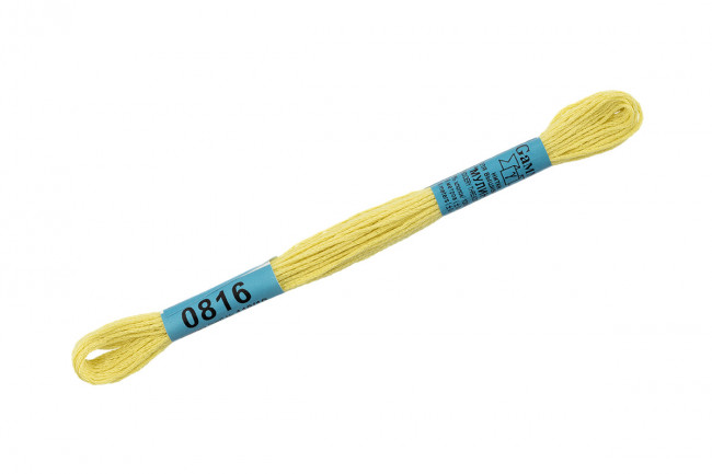 Нитки для вышивания 8 м 100% хлопок, мулине, бл.оливк, Gamma/0816