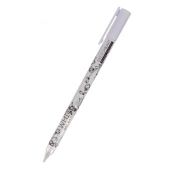 Ручка гелевая 0,8мм белая "Sketch&Art. UniWrite.White", для скетчинга, BV/20-0312/03 (24)