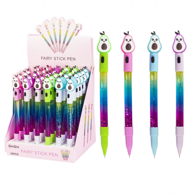 Ручка гелевая 0,5мм синяя "Микс", с подсветкой, Alingar/AL8805 (36)