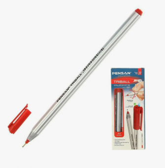 Ручка шариковая красная 1,0мм "Triball", PENSAN/1003к (12)