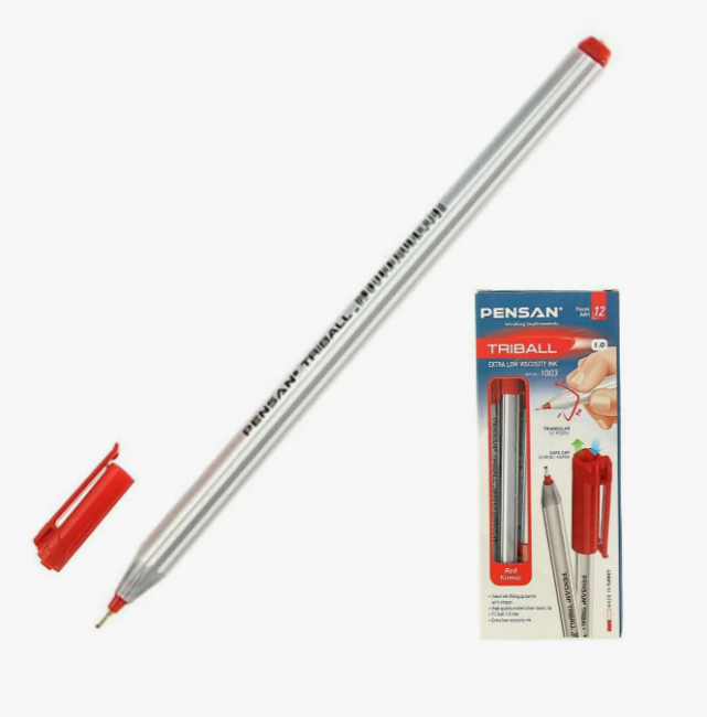 Ручка шариковая красная 1,0мм "Triball", PENSAN/1003к (12) Ручка шариковая красная 1,0мм "Triball", PENSAN/1003к (12)