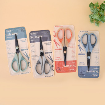 Ножницы 140 мм, нержавеющаячерная сталь, ассорти цвета, OULE/OL-8322 (24)
