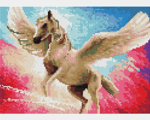 Алмазная мозаика 30*40 "Пегас", полная выкладка, MOZ057