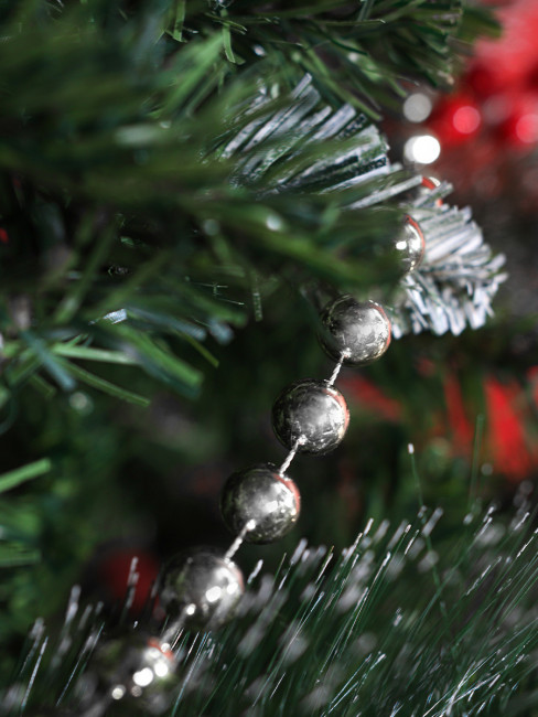 Бусы 1,8м серебряные "Волшебный праздник" на ёлку, MILAND/НУ-0059