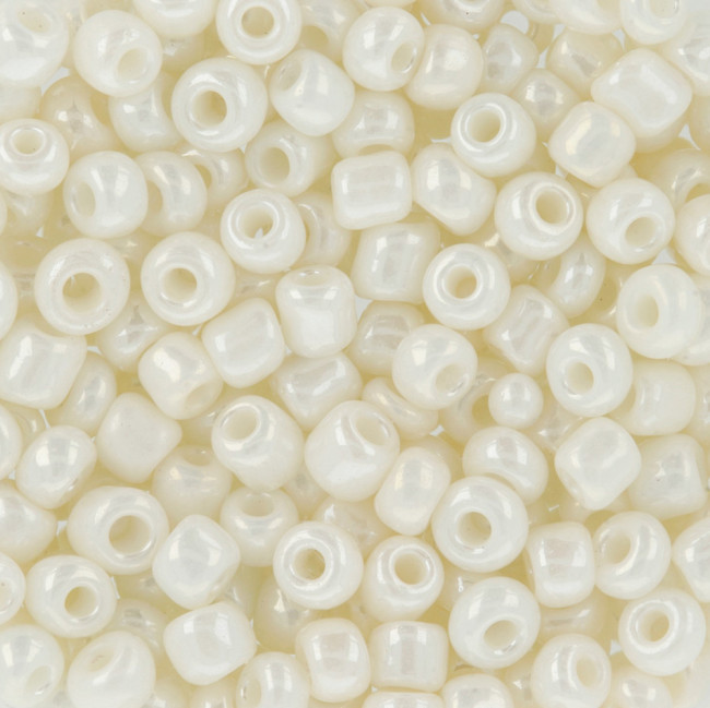 Бисер 10 г, молочный, Zlatka/GR №0964