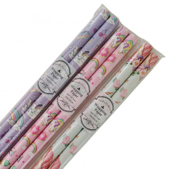 Бумага подарочная 70*100см "Единорожки", набор 2шт, MAYLOTT/4541