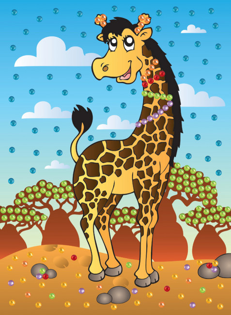 Мозаика 19.5 x 26.5см "Жираф", Hobbius/MDS-05 №04