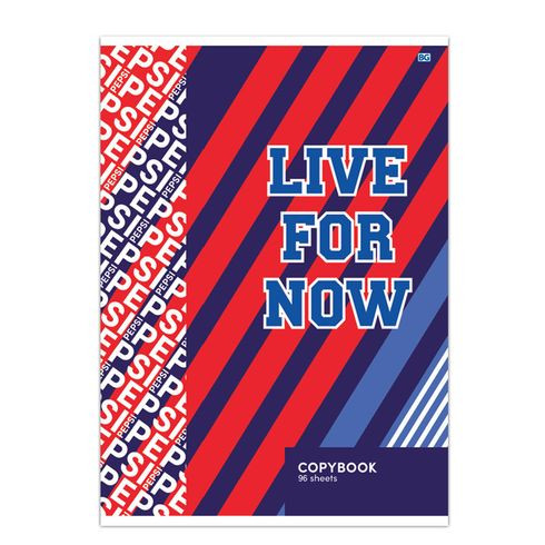 Тетрадь для записей 96л. А4 в клетку "PEPSI" ламинация глянцевая