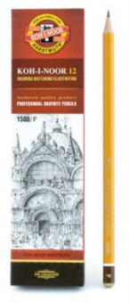 Карандаш KOH-I-NOOR 1500 F заточенный (12)