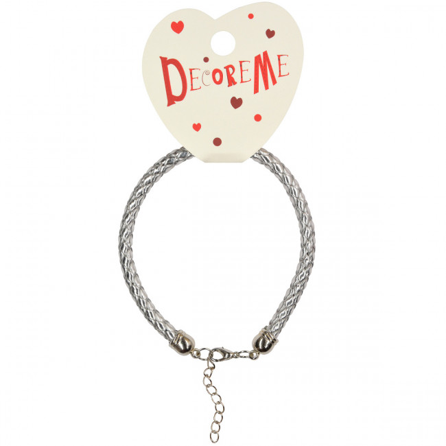 Шнурок d 5мм 21см из экокожи, плетеный с застежкой, BV/2-155/22 (10)