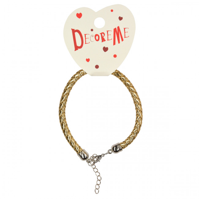 Шнурок d 5мм 21см из экокожи, плетеный с застежкой, BV/2-155/22 (10)