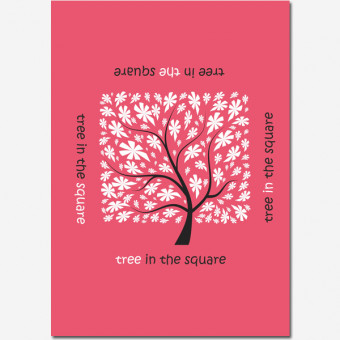 Блокнот А6 60л клетка "Дерево в квадрате" склейка, Полином/8с5 (100)