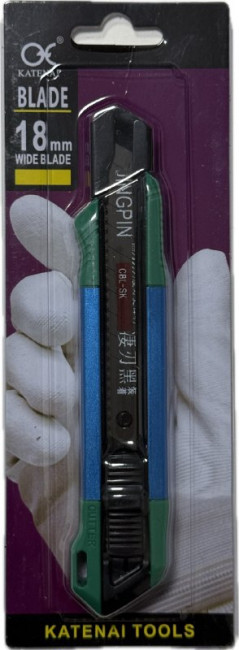 Нож канцелярский 18мм, металлический корпус, MiC/K-307