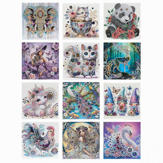 Алмазная мозаика 20*20см МИКС на подрамнике арт.1090 Алмазная мозаика 20*20см МИКС на подрамнике арт.1090