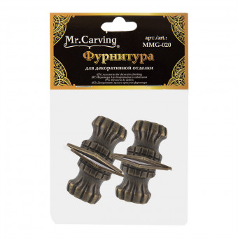 Фурнитура для шкатулок "ножка" 3.4 x 2см, №02 бронза, 4шт, Mr. Carving/MMG-020 (5)