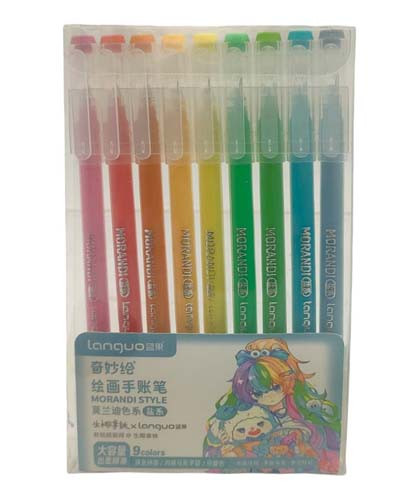 Ручки гелевые набор- 9 цв. DC-65 "Morandi" 0,6мм, игольчатый стержень, в уп. ПВХ К0553 (1/12/192) Ручки гелевые набор- 9 цв. DC-65 "Morandi" 0,6мм, игольчатый стержень, в уп. ПВХ К0553 (1/12/192)