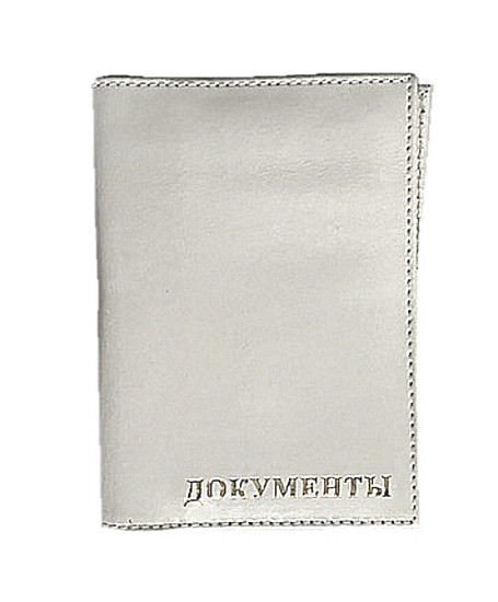 Обложка на автодокументы+паспорт  WENZER OFFiCE из натуральной кожи "спилок", с отделом для визиток, белый