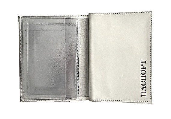 Обложка на автодокументы+паспорт  WENZER OFFiCE из натуральной кожи "спилок", с отделом для визиток, белый