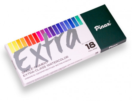 Набор акварели Pinax Extra 18 кювет ECW2518-P-01