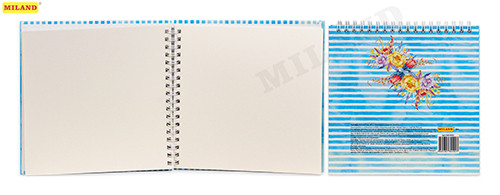 Скетчбук "Единорог" (100г, 165*165, гл лам, 7бц, 40л, гребень сверху) С40-4492