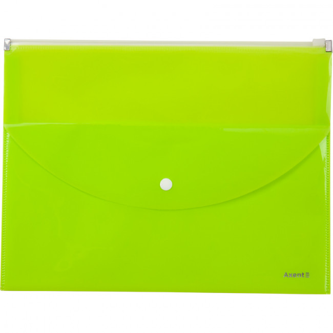 Папка-конверт А4 zip-lock 2 отделения, желтая. AXENT Папка-конверт А4 zip-lock 2 отделения, желтая. AXENT