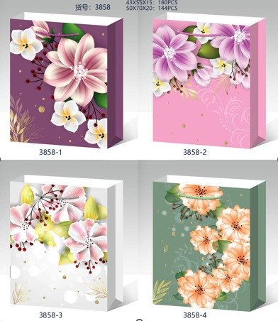 Пакет 50*70*20см подарочный "Цветочное настроение", цвет ассорти, 3858 (12) Пакет 50*70*20см подарочный "Цветочное настроение", цвет ассорти, 3858 (12)