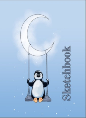 Скетчбук "Мистер Пингвинчик" 7БЦ, 150*150 мм, глянцевая ламинация, 80 л С80-0687