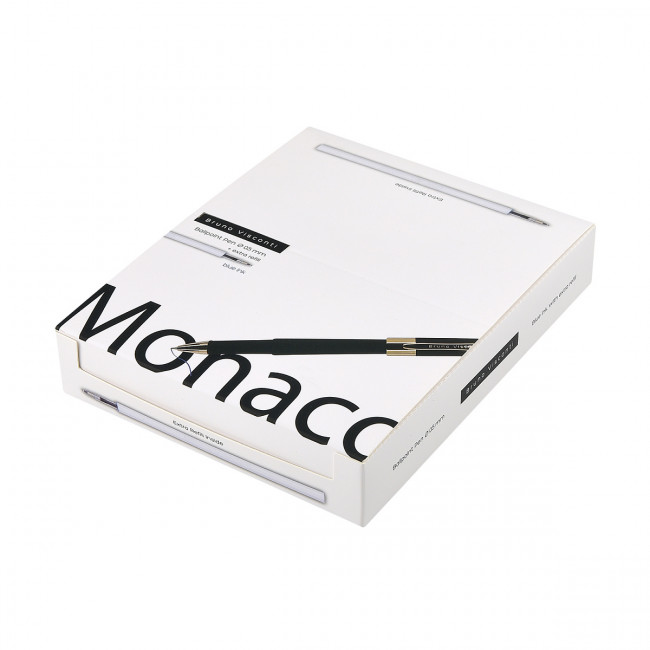 Ручка подарочная шариковая 0,5мм синяя "Monaco", с дополнительным стержнем, BV/20-0125/09-02 (6)